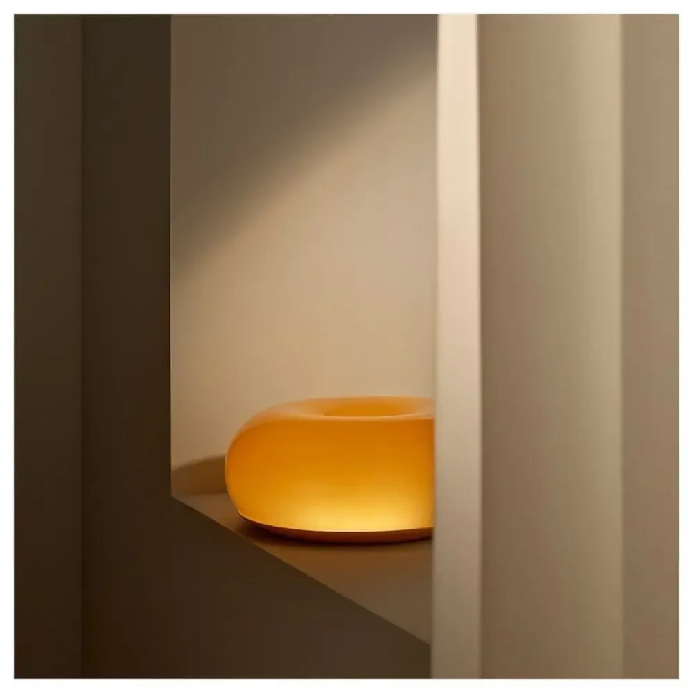 IKEA VARMBLIXT Donut Table/Wall LED Lamp - Orange - NEW